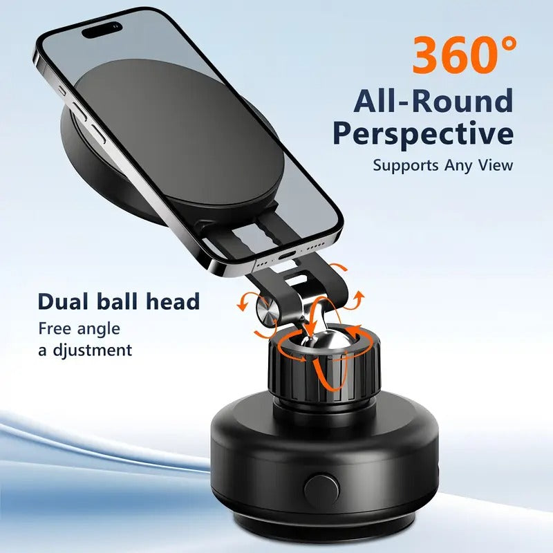Suction Cup Phone Mount for Car,Car Magnetic Phone Holder,Foldable Smart Double-Sided Magnetic Phone Holder