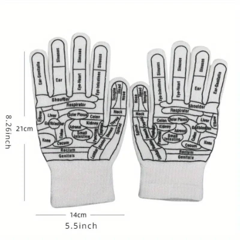 1 Pairs Acupressure Reflexology Gloves Set