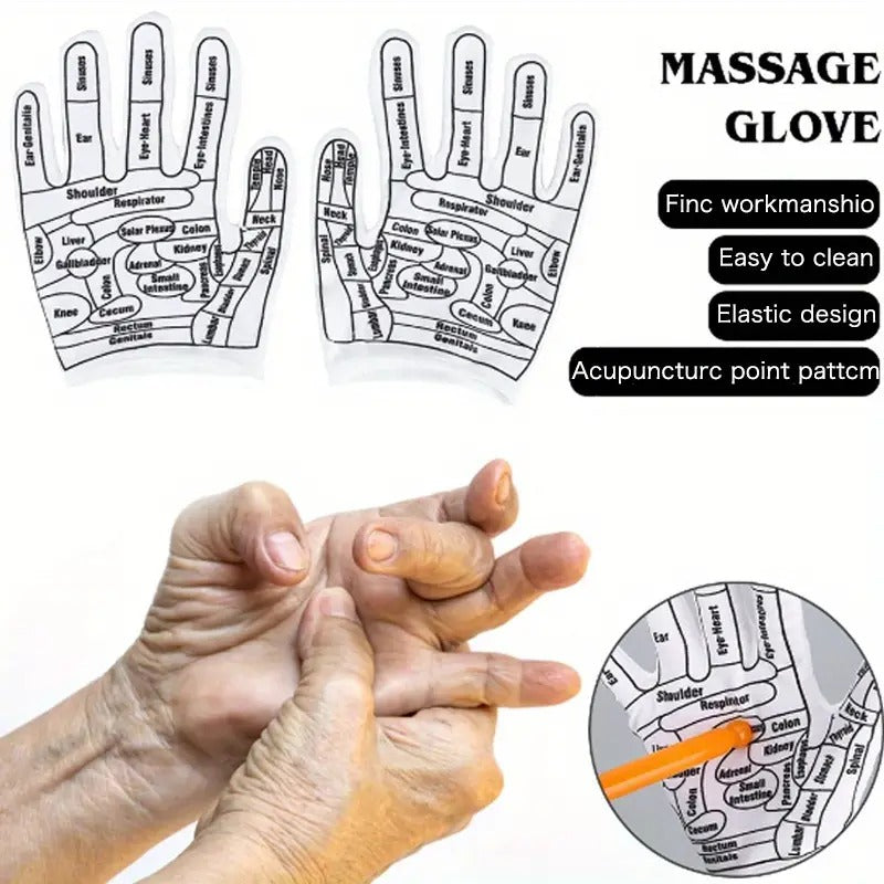 1 Pairs Acupressure Reflexology Gloves Set
