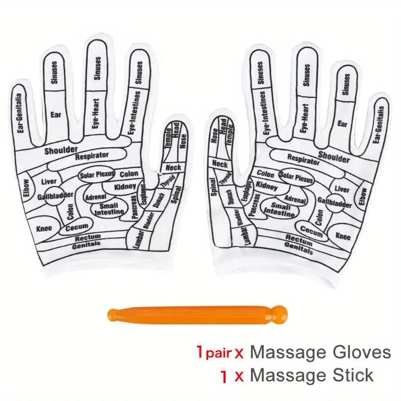 1 Pairs Acupressure Reflexology Gloves Set