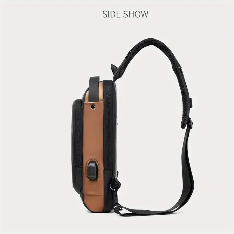 Sling Bag For Men CrossBody Backpack For Men Women, Anti-Theft Chest Bag With USB Charging Port
