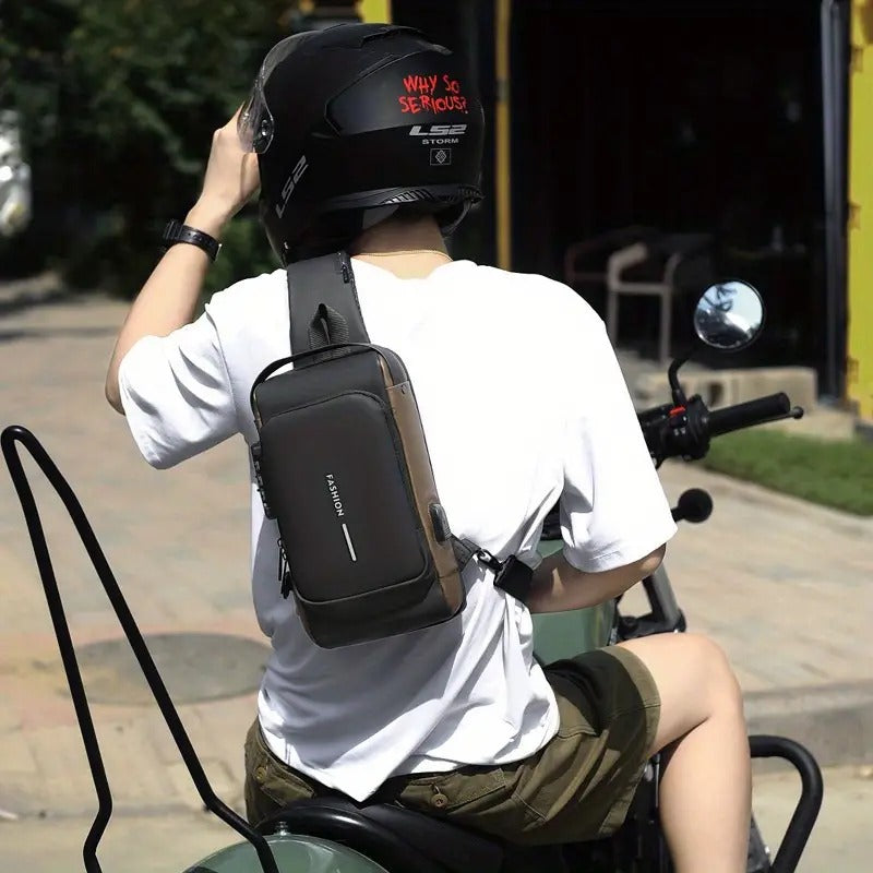 Sling Bag For Men CrossBody Backpack For Men Women, Anti-Theft Chest Bag With USB Charging Port