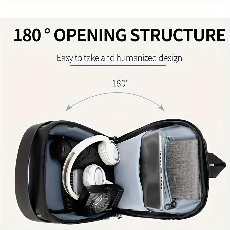 Sling Bag For Men CrossBody Backpack For Men Women, Anti-Theft Chest Bag With USB Charging Port