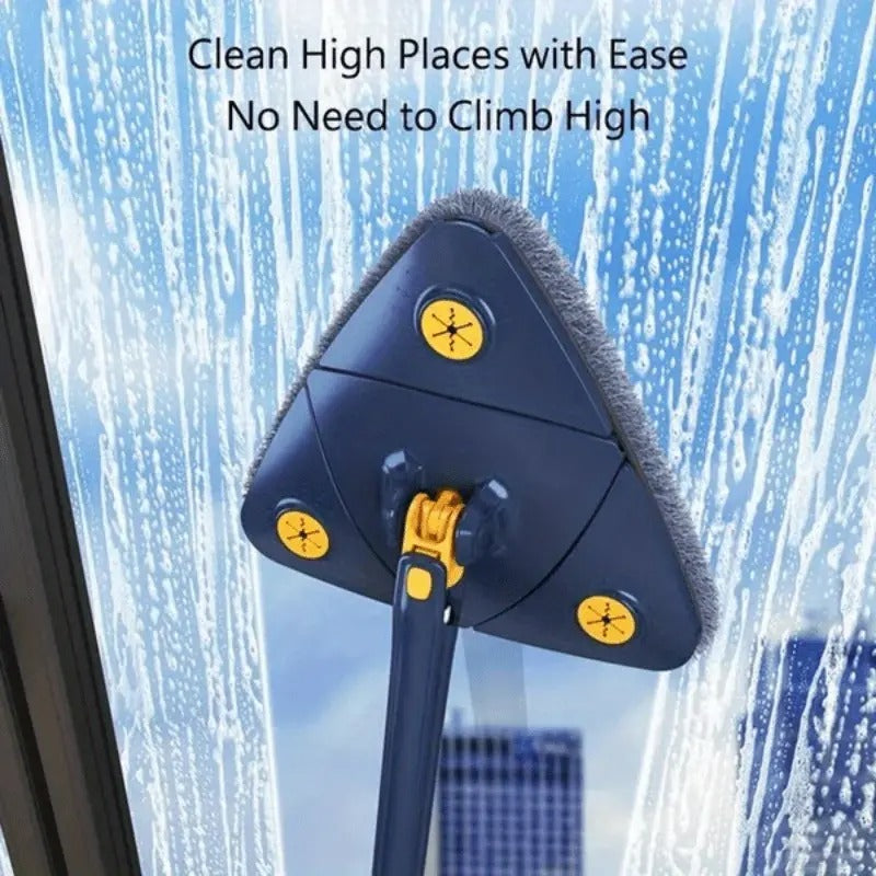 360 Degree Triangle mop Multi Functional rotatable Triangle mop with Long Handle rotatable Triangle Cleaning mop Multi Functional rotatable Floor Windows Ceiling Wall