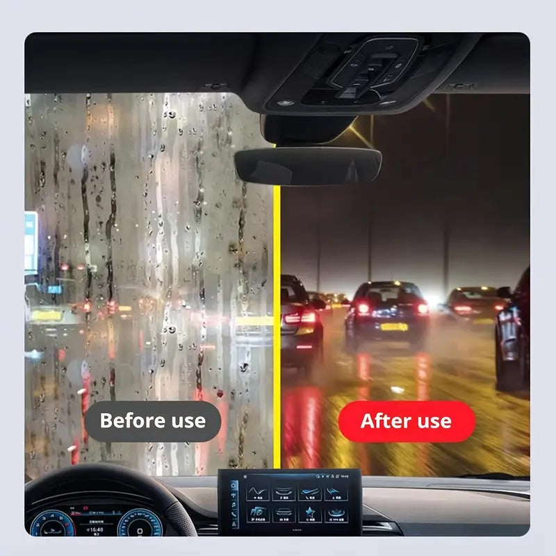 Car Glass Oil Film Remover with Hydrophobic Coating | Anti-Fog, Rainproof, Streak-Free Automotive Glass Cleaner