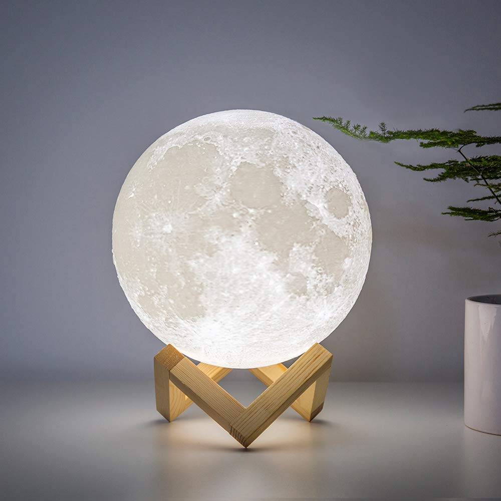 3D 7 Color Changing Moon Night Rechargeable Night lamp for Bedroom