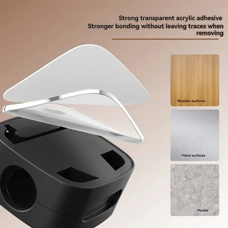 Magnetic Cord Organizer Holder,Strong Adhesive Desk Cable Management