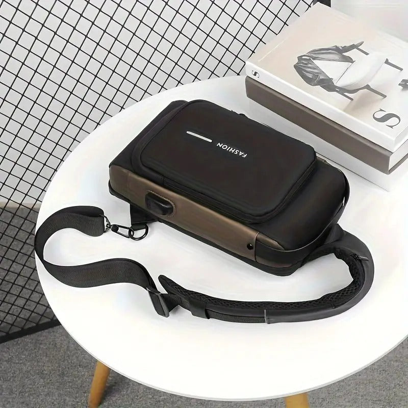 Sling Bag For Men CrossBody Backpack For Men Women, Anti-Theft Chest Bag With USB Charging Port