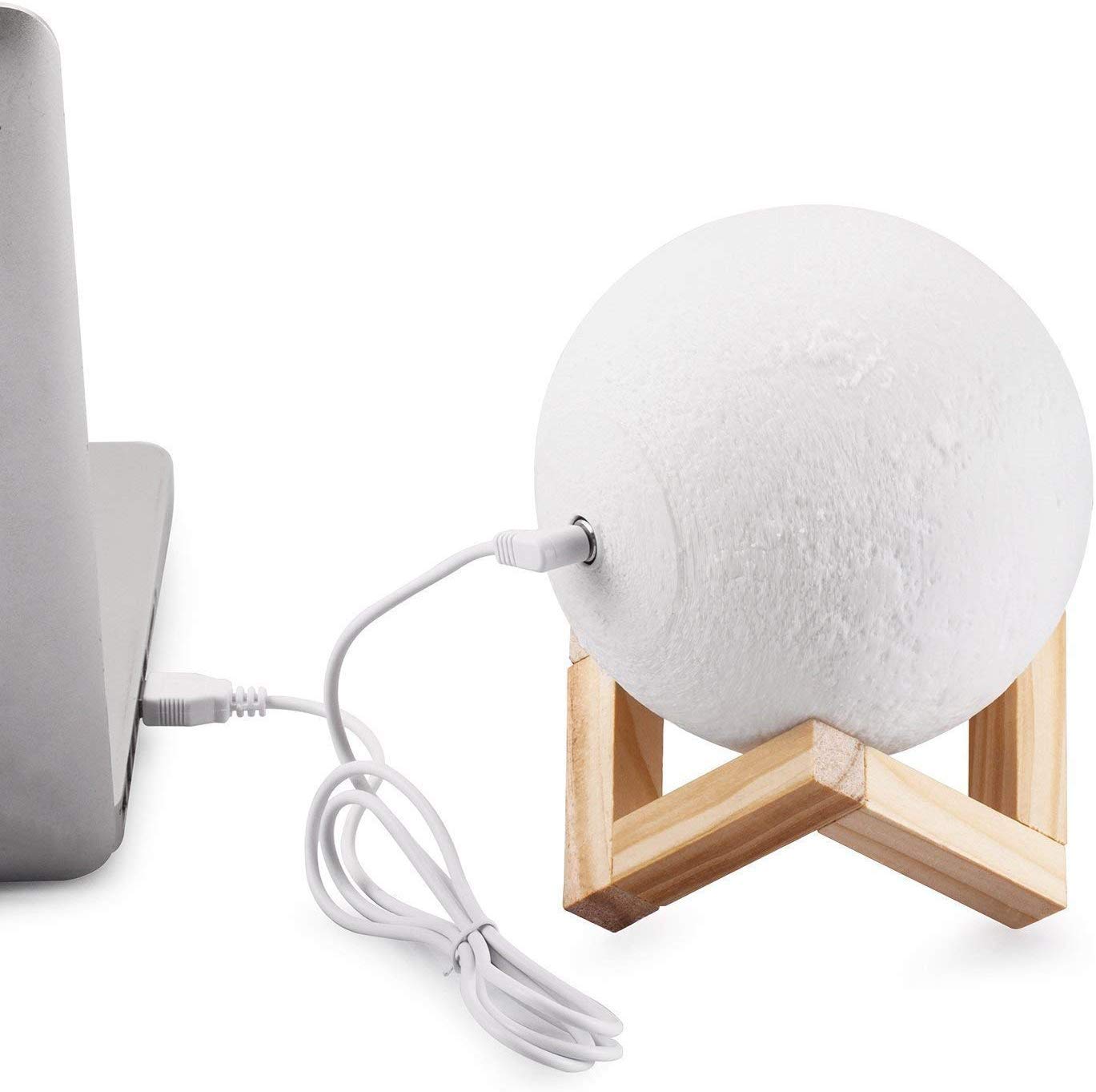 3D 7 Color Changing Moon Night Rechargeable Night lamp for Bedroom