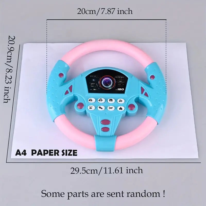Junior driver's interactive steering wheel