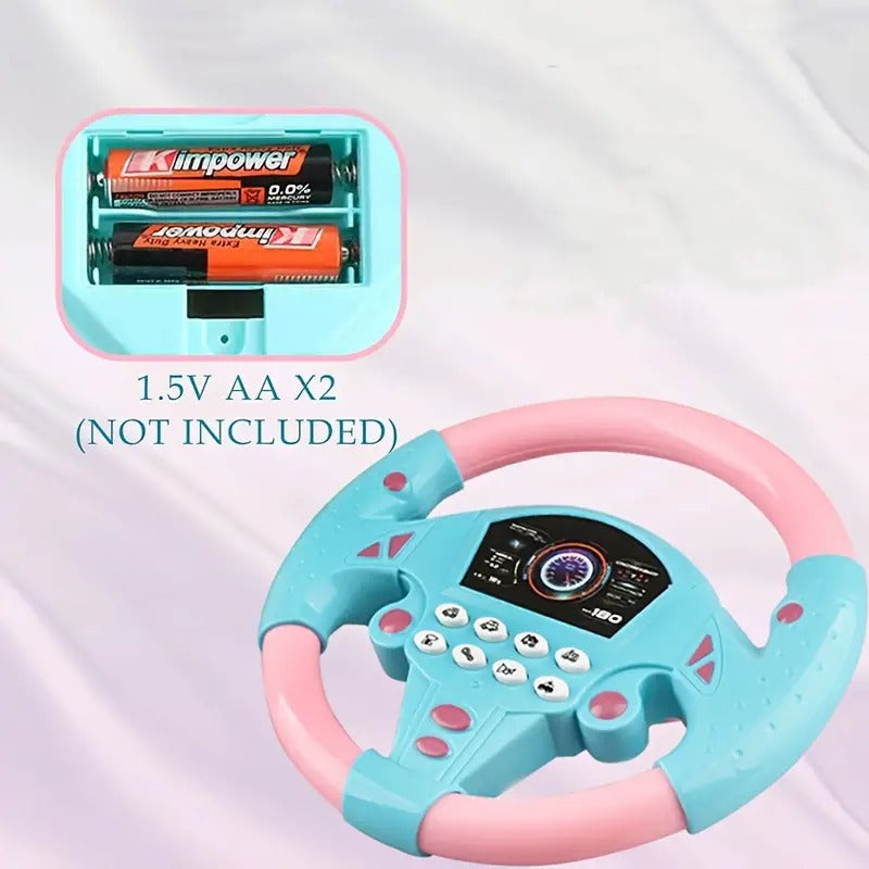 Junior driver's interactive steering wheel