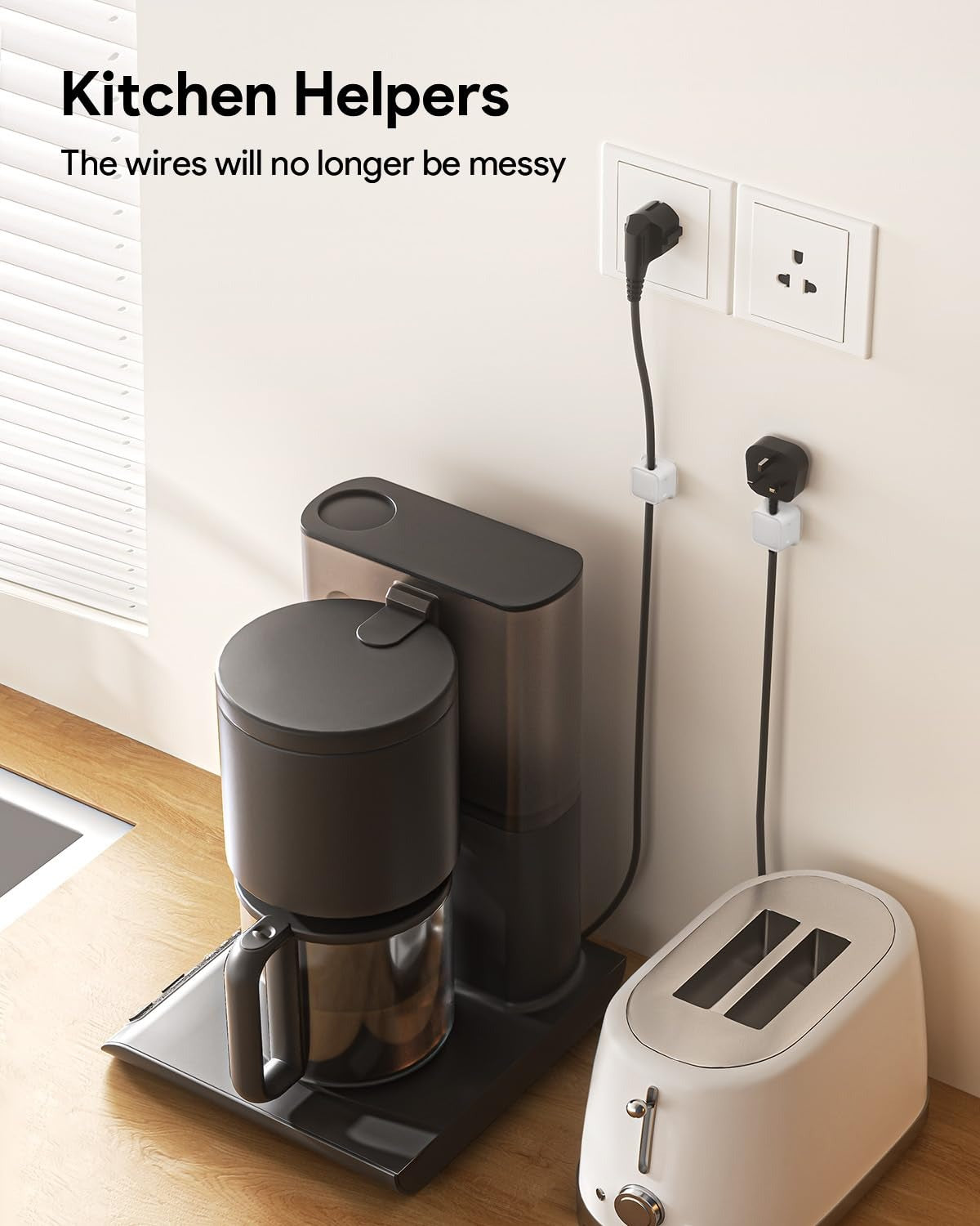 Magnetic Cord Organizer Holder,Strong Adhesive Desk Cable Management
