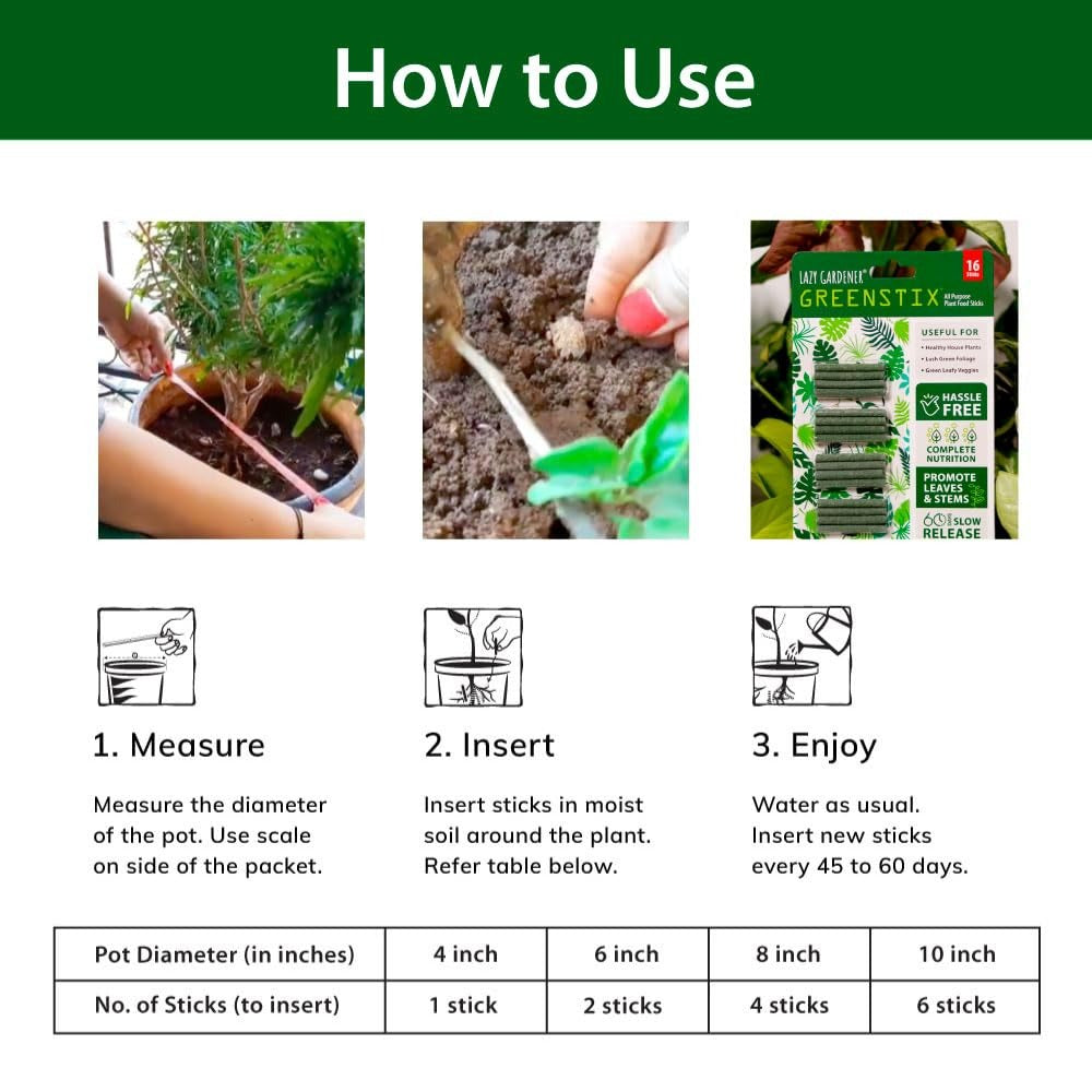 Garden GreenStix Fertilizer Sticks Magic Plant Food Stick Garden GreenStix Fertilizer Sticks Magic Plant Food Stick