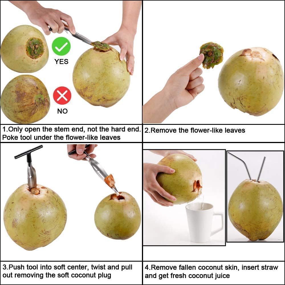 Stainless Steel Coconut Opener Tool