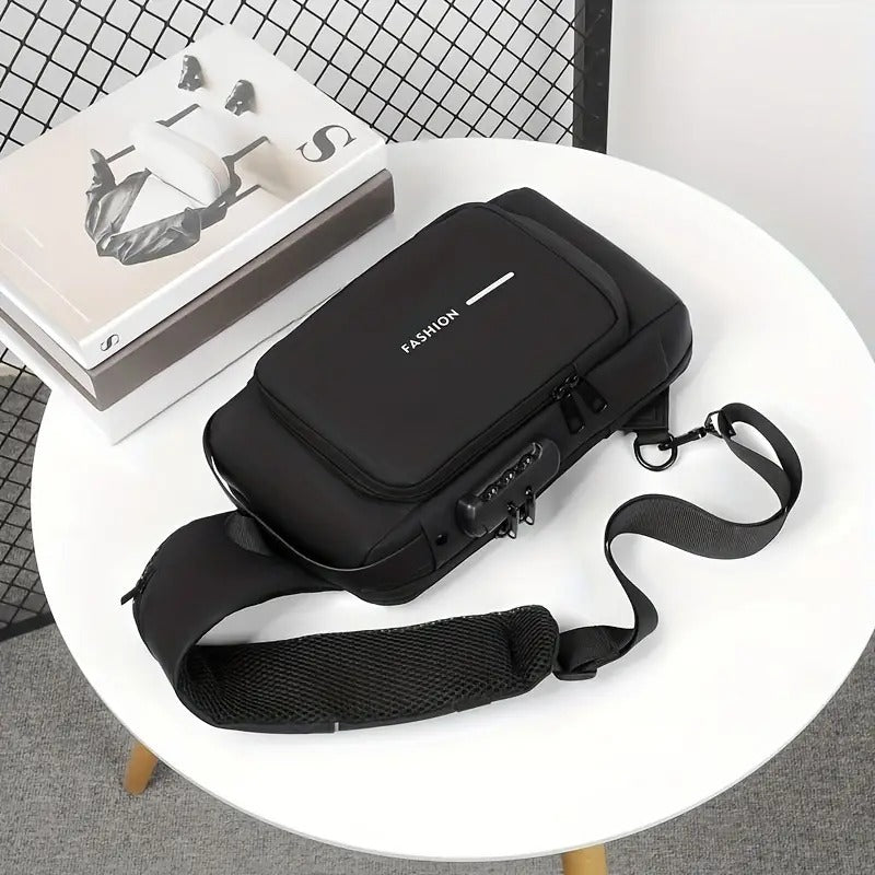Sling Bag For Men CrossBody Backpack For Men Women, Anti-Theft Chest Bag With USB Charging Port