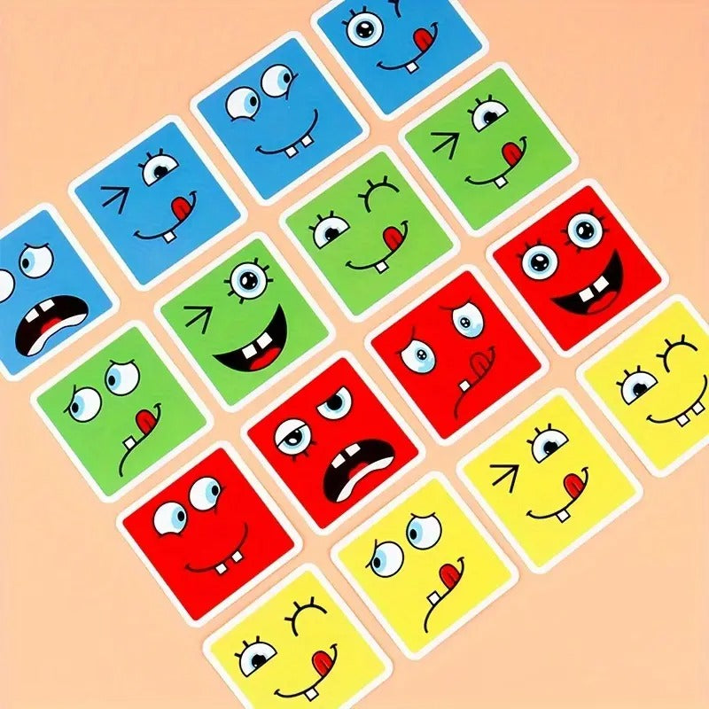 Kid Face Changing Cube Building Blocks Puzzle