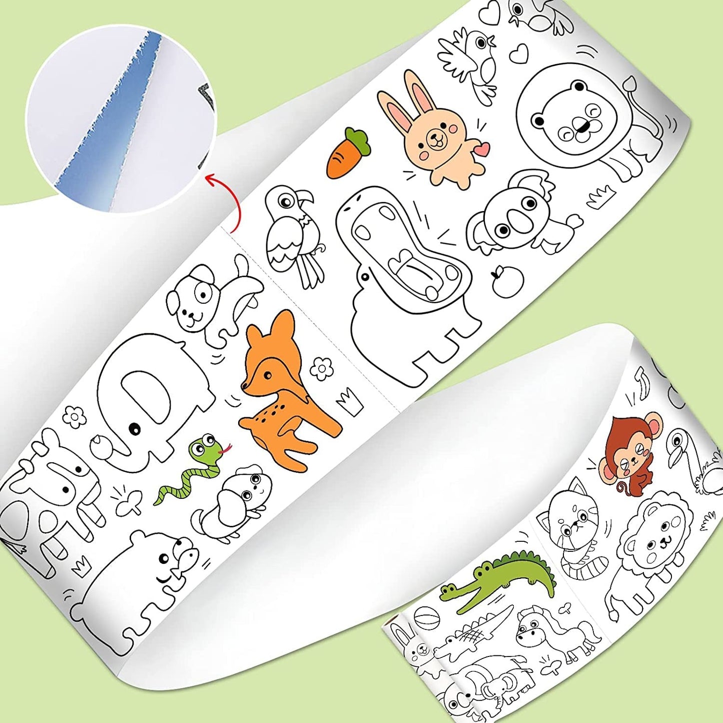 Coloring Re-Stick Drawing Paper Roll for Kids, 118 x 12 Inch