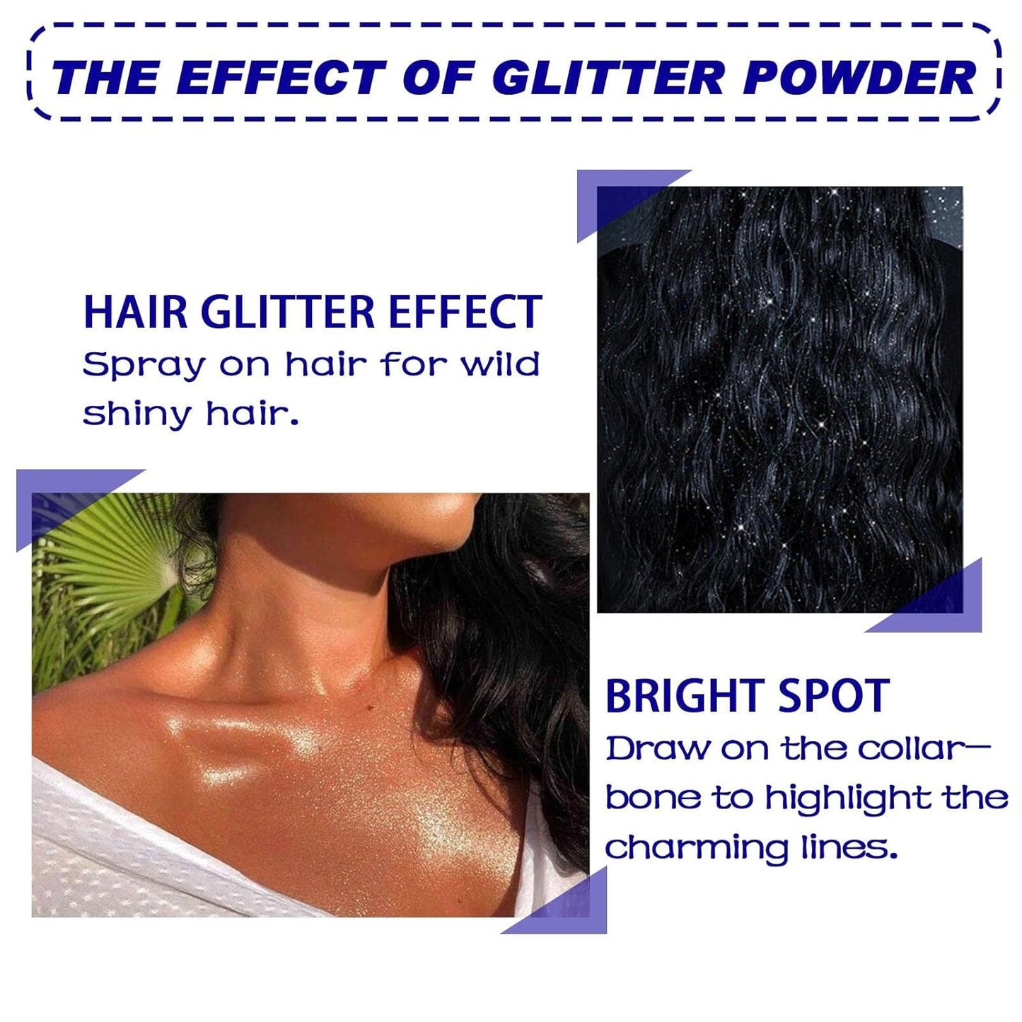 Professional Glitter Hair Spray, Glitter Spray For Body, Hair And Cloth, Long Lasting Shiny Unlimited Charm