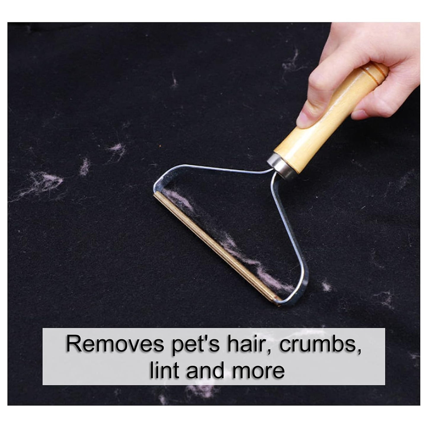 Wooden Handle Portable Metal Lint Roller