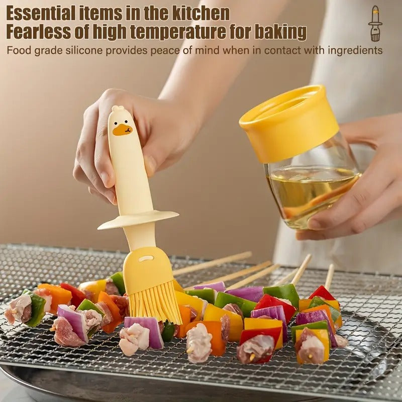 Oil Dispenser Bottle with Silicone Brush 200Ml