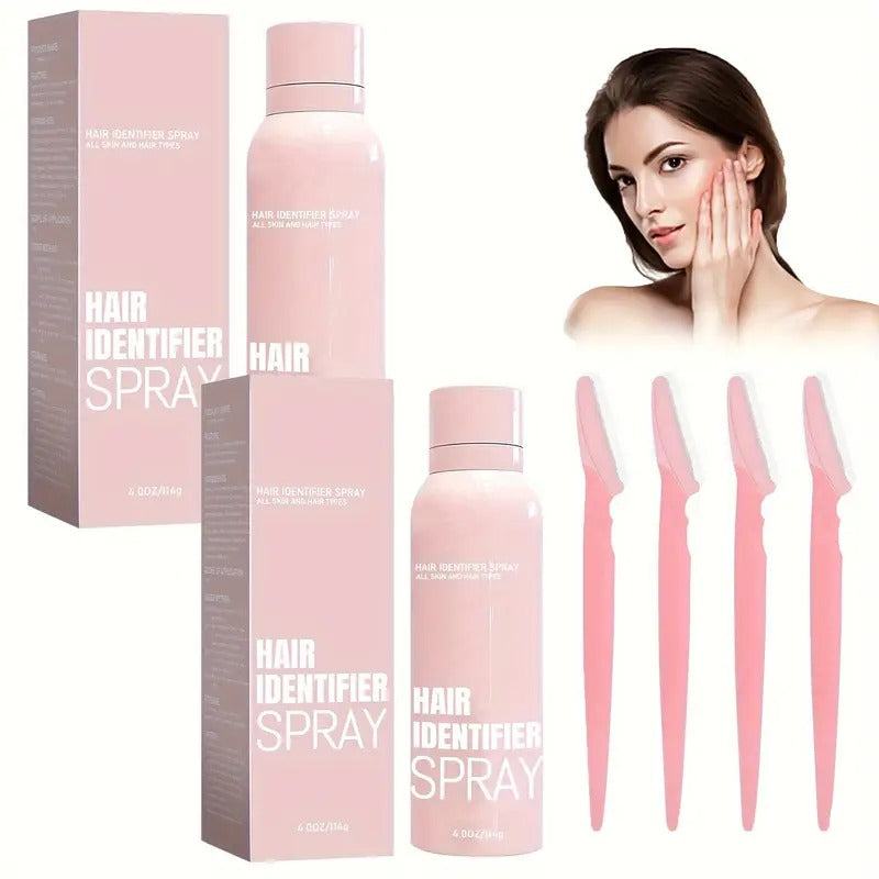 Hair Identifier Spray for Face Shaving and Dermaplaning | No Irritation Depilatory Soothing Spray for Skin and Body