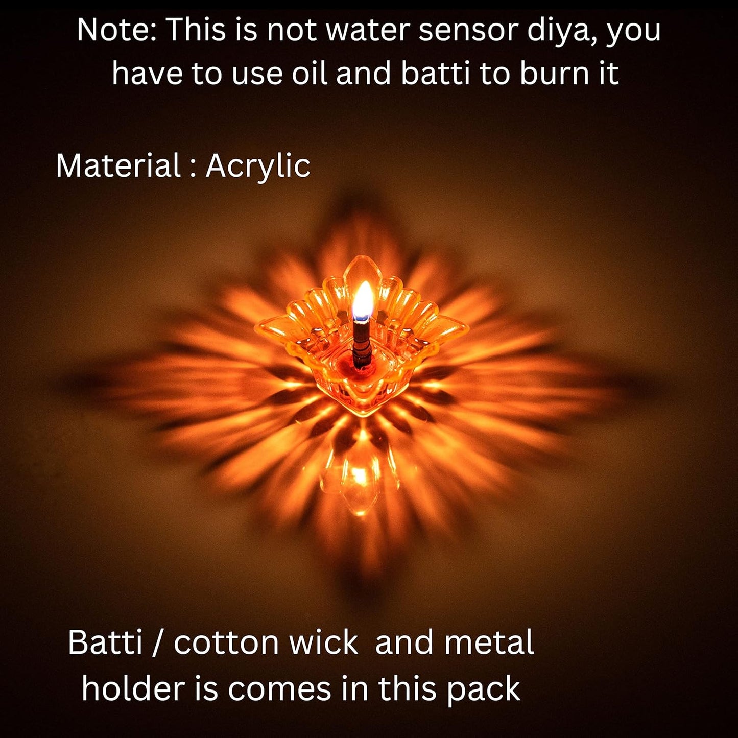 Diwali Diyas Colourful 3D Reflection Diya