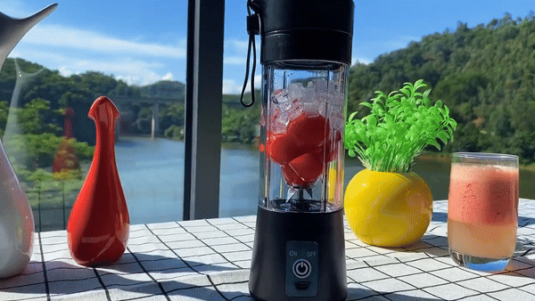 Rechargeable Hand Juicer, 6 Blade Portable Electric Mini USB Multi Color Bottle Blender, Fruit Juice Maker (Multicolor)