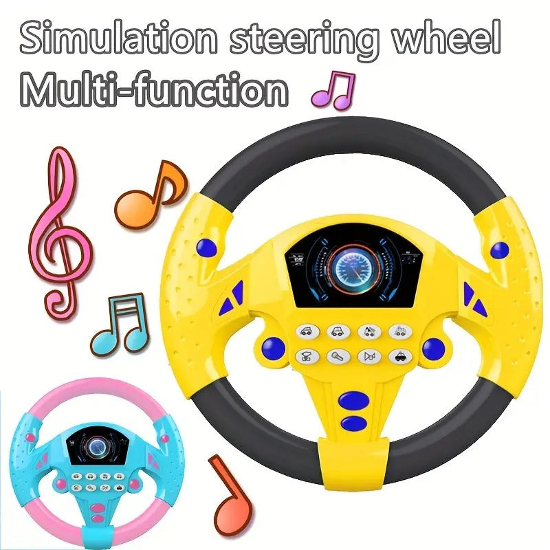 Junior driver's interactive steering wheel