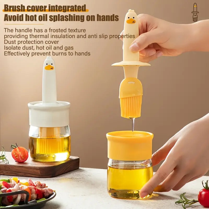 Oil Dispenser Bottle with Silicone Brush 200Ml