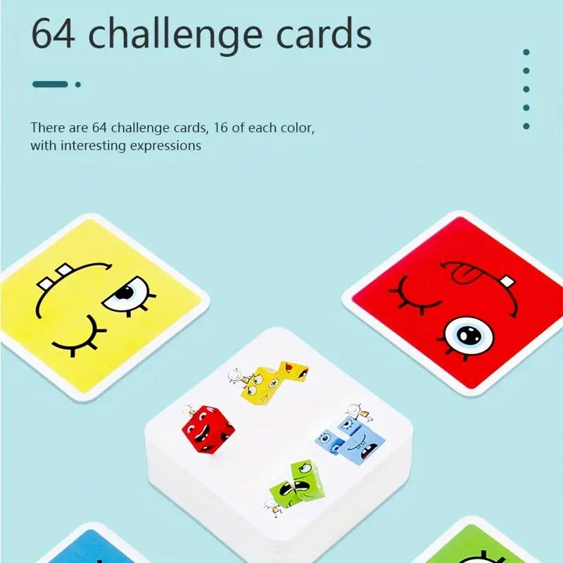 Kid Face Changing Cube Building Blocks Puzzle