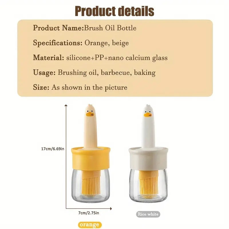 Oil Dispenser Bottle with Silicone Brush 200Ml