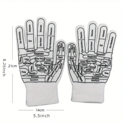 1 Pairs Acupressure Reflexology Gloves Set