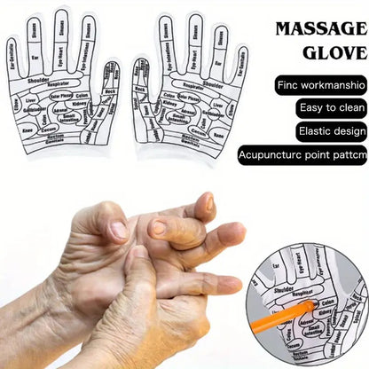 1 Pairs Acupressure Reflexology Gloves Set