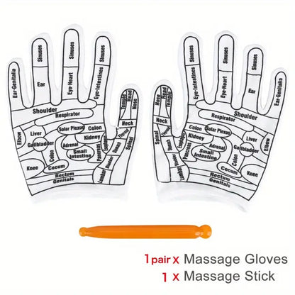 1 Pairs Acupressure Reflexology Gloves Set