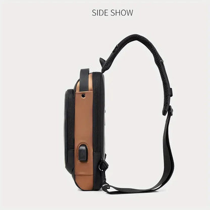 Sling Bag For Men CrossBody Backpack For Men Women, Anti-Theft Chest Bag With USB Charging Port