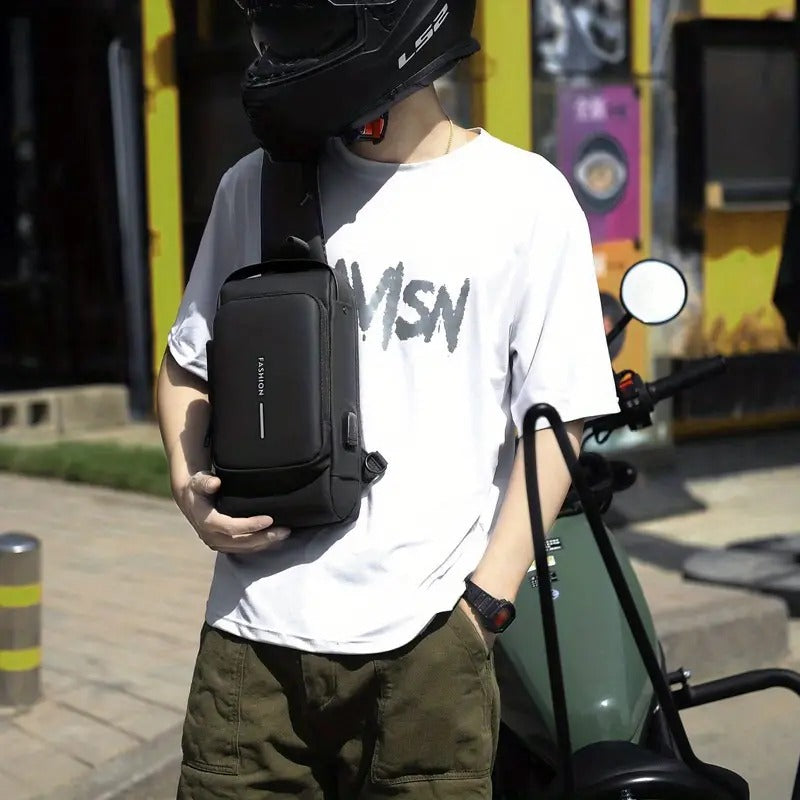 Sling Bag For Men CrossBody Backpack For Men Women, Anti-Theft Chest Bag With USB Charging Port