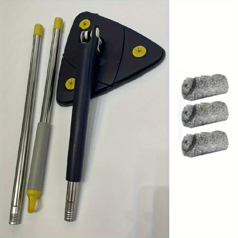 360 Degree Triangle mop Multi Functional rotatable Triangle mop with Long Handle rotatable Triangle Cleaning mop Multi Functional rotatable Floor Windows Ceiling Wall