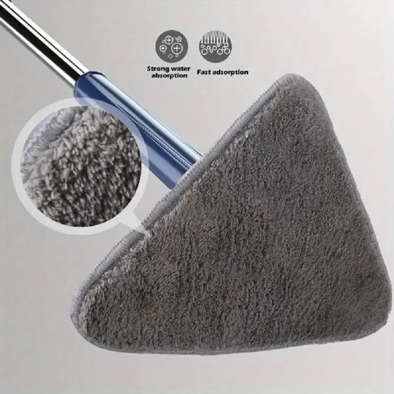 360 Degree Triangle mop Multi Functional rotatable Triangle mop with Long Handle rotatable Triangle Cleaning mop Multi Functional rotatable Floor Windows Ceiling Wall