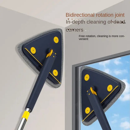 360 Degree Triangle mop Multi Functional rotatable Triangle mop with Long Handle rotatable Triangle Cleaning mop Multi Functional rotatable Floor Windows Ceiling Wall