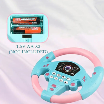 Junior driver's interactive steering wheel