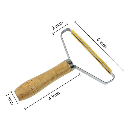 Wooden Handle Portable Metal Lint Roller