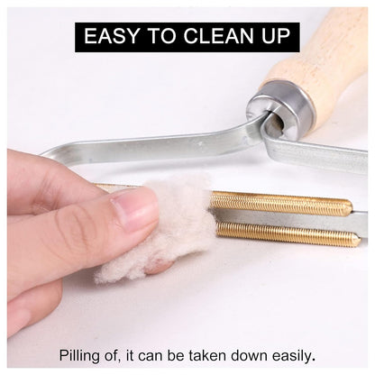 Wooden Handle Portable Metal Lint Roller