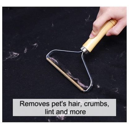 Wooden Handle Portable Metal Lint Roller