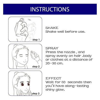 Professional Glitter Hair Spray, Glitter Spray For Body, Hair And Cloth, Long Lasting Shiny Unlimited Charm