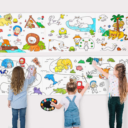 Coloring Re-Stick Drawing Paper Roll for Kids, 118 x 12 Inch