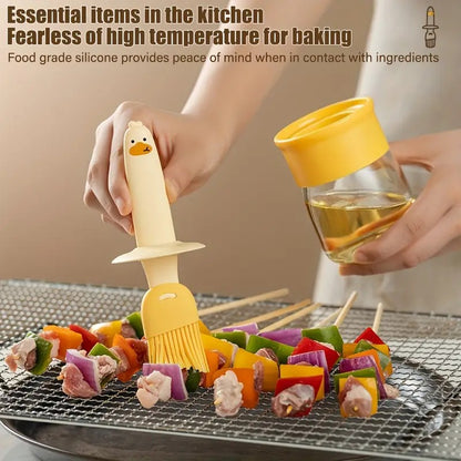 Oil Dispenser Bottle with Silicone Brush 200Ml