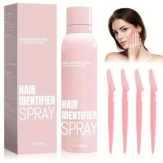 Hair Identifier Spray for Face Shaving and Dermaplaning | No Irritation Depilatory Soothing Spray for Skin and Body