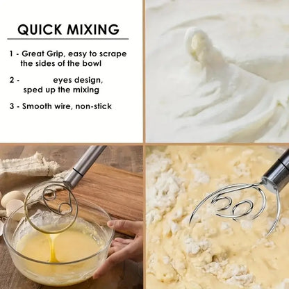 Stainless Steel Dough Flour Whisk Atta maker