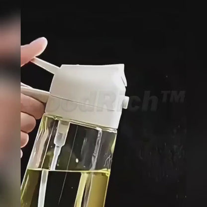 500ml 2 in 1 Olive Oil Pourse and Oil Dispenser Bottle for Kitchen, Glass Oil Bottle with Premium Nozzle, Oil Sprayer for Air Fryer, Salad, BBQ, Roasting