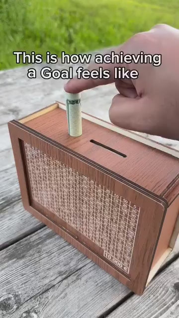 Money Savings Challenge Piggy Bank with Pen